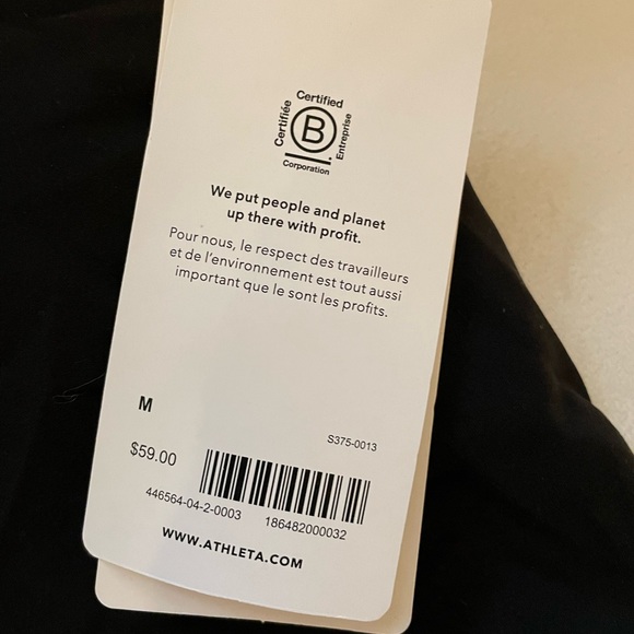 NWT ATHLETA Conscious Crop Top A-C in Black Size M - Picture 10 of 10